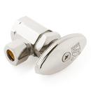 1/2 x 3/8 in. IPS x OD Tube Knob Angle Supply Stop Valve in Polished Nickel