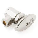 Signature Hardware Polished Nickel 1/2 x 3/8 in. IPS x OD Tube Knob Angle Supply Stop Valve 
