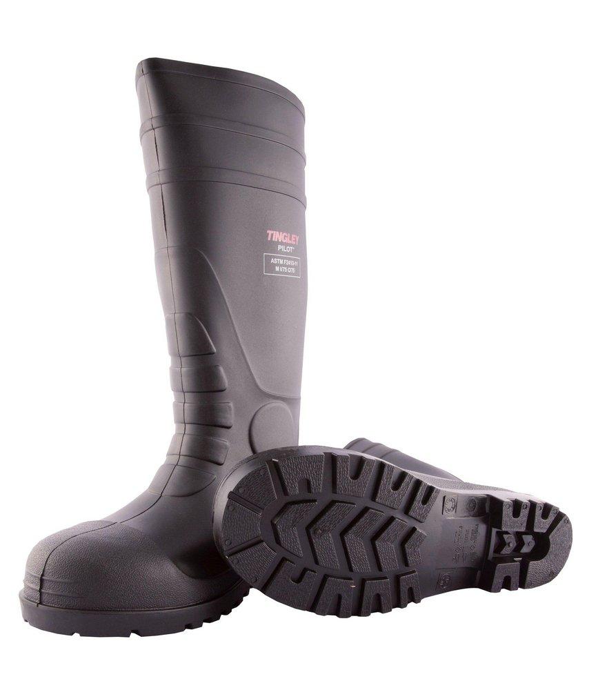 Tingley Black PVC Steel Toe Knee Boot in Black 