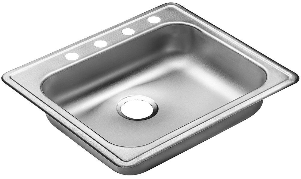 PROFLO&reg; Stainless Steel 25 x 21-1/4 in. Stainless Steel Single Bowl Drop-in Kitchen Sink 