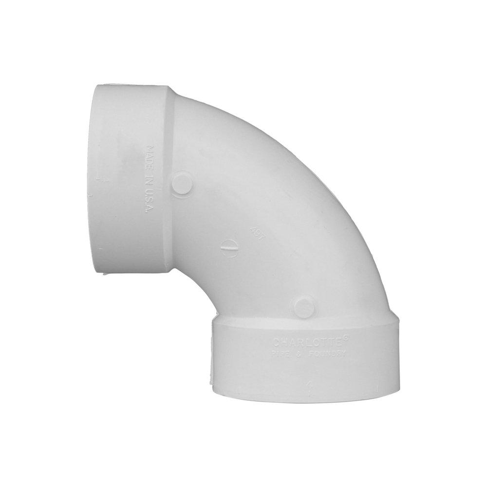 White PVC DWV 90&deg; Elbow 