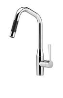 Single Handle Pull Down Kitchen Faucet in Polished Chrome