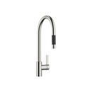 Single Handle Pull Down Kitchen Faucet in Brushed Platinum