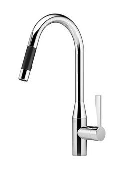 Single Handle Pull Down Kitchen Faucet in Polished Chrome