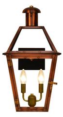 The Coppersmith Antique Copper 11-1/2 x 20-1/2 in. 120W 2-Light Wall Mount Candelabra E-12 Outdoor Wall Lantern 
