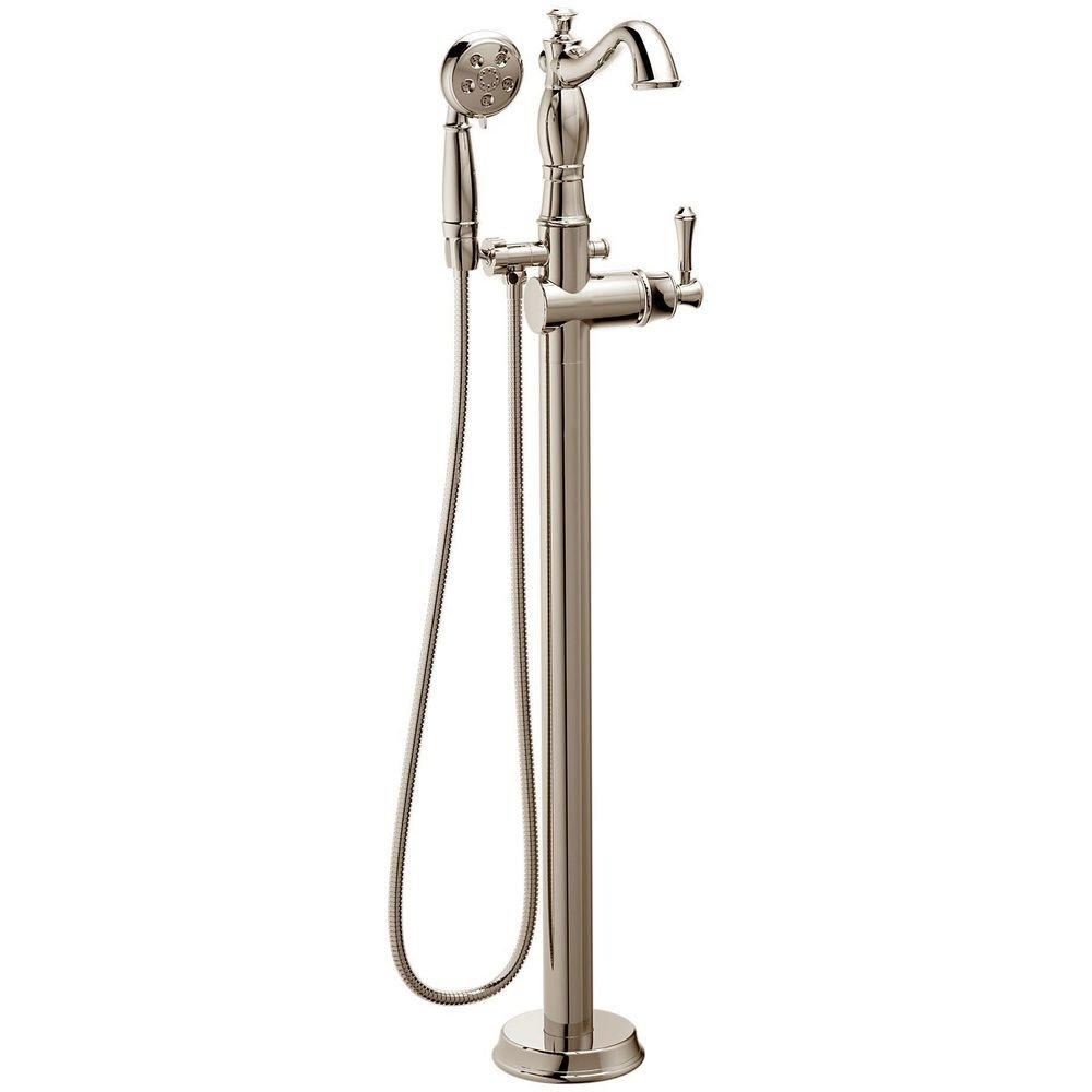 Delta Faucet Brilliance Polished Nickel Single Handle Floor Mount Filler 