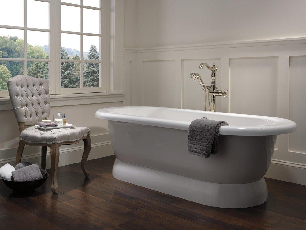 Delta Faucet Brilliance® Polished Nickel Single Handle Floor Mount Filler 