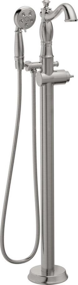 Floor Mount Filler in Brilliance&reg; Stainless (Handle Sold Separately) (Trim Only)