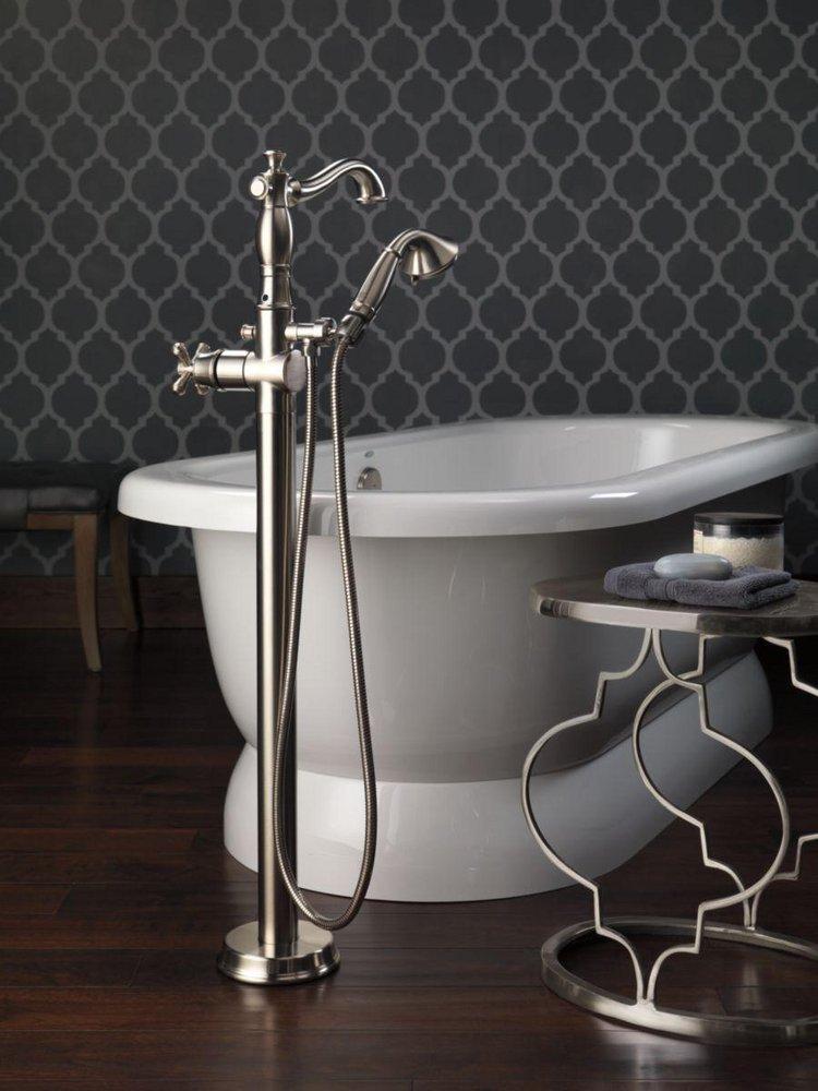 Delta Faucet Brilliance Stainless Single Handle Floor Mount Filler 