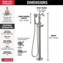 Delta Faucet Brilliance Stainless Single Handle Floor Mount Filler 