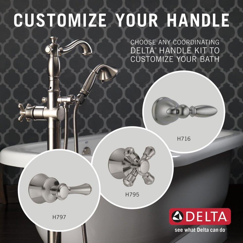 Delta Faucet Brilliance Stainless Single Handle Floor Mount Filler 