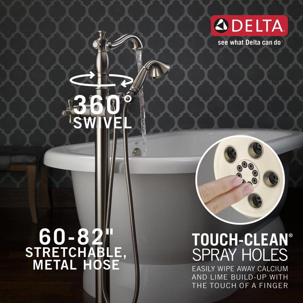Delta Faucet Brilliance Stainless Single Handle Floor Mount Filler 