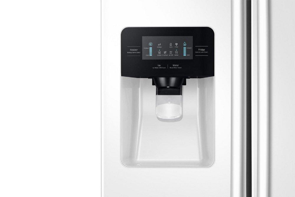 Samsung White 35-3/4 in. 15.72 cu. ft. Side-By-Side and Full Refrigerator 