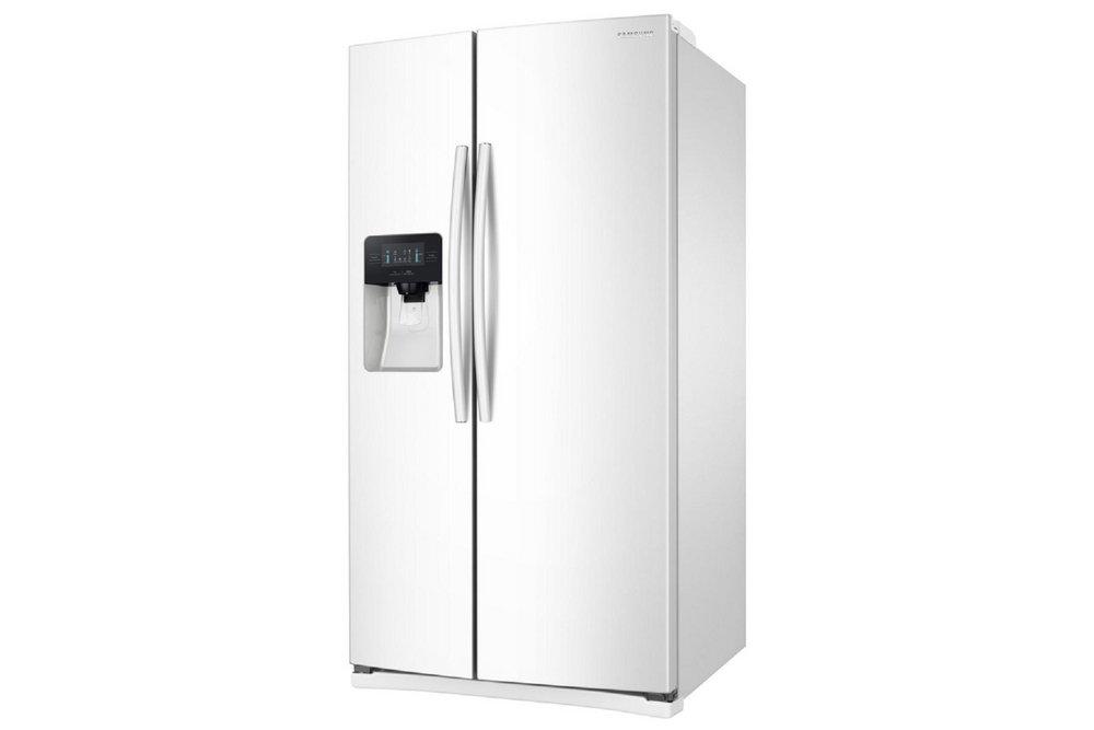 Samsung White 35-3/4 in. 15.72 cu. ft. Side-By-Side and Full Refrigerator 