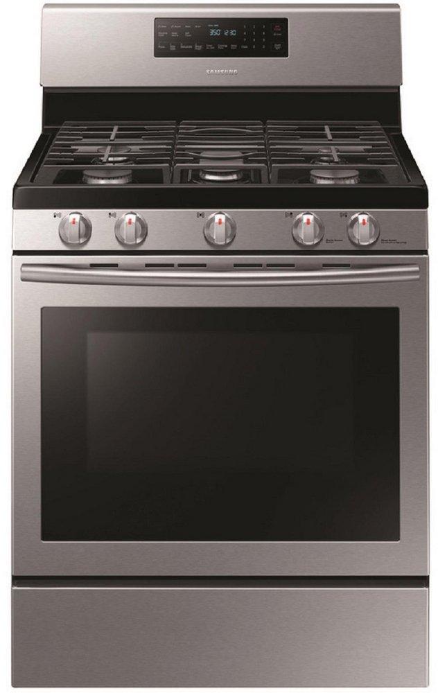 Samsung Stainless Steel 29-3/4 in. Gas 5-Burner Sealed Freestanding Range 