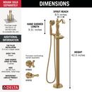 Delta Faucet Champagne Bronze Single Handle Floor Mount Filler 