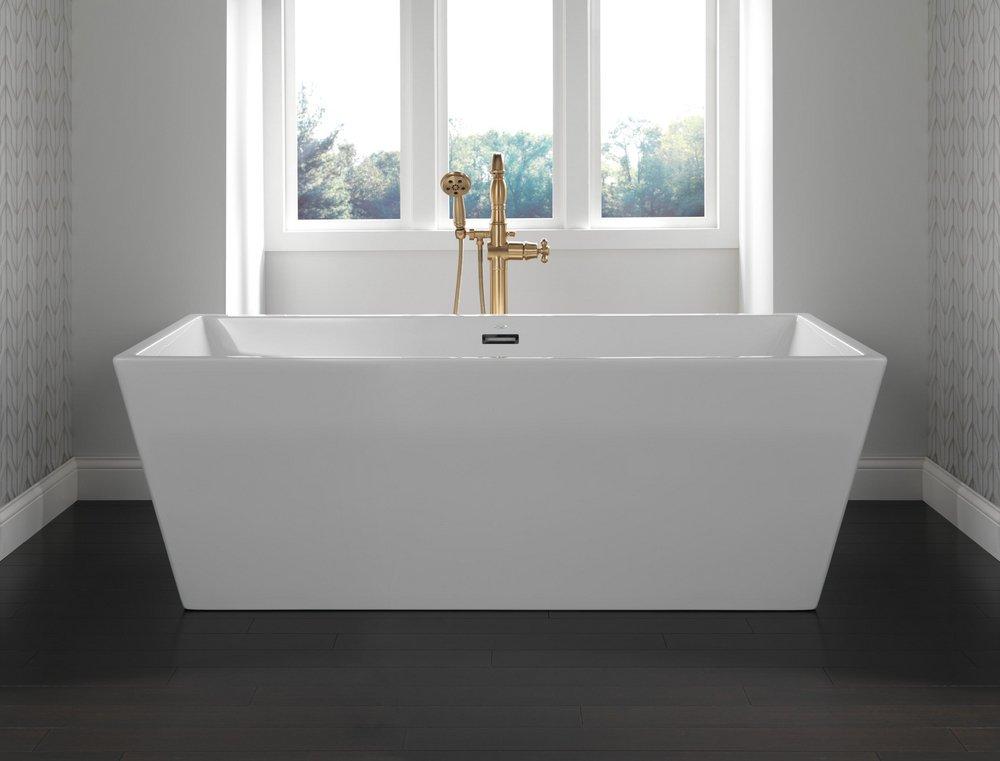 Delta Faucet Champagne Bronze Single Handle Floor Mount Filler 