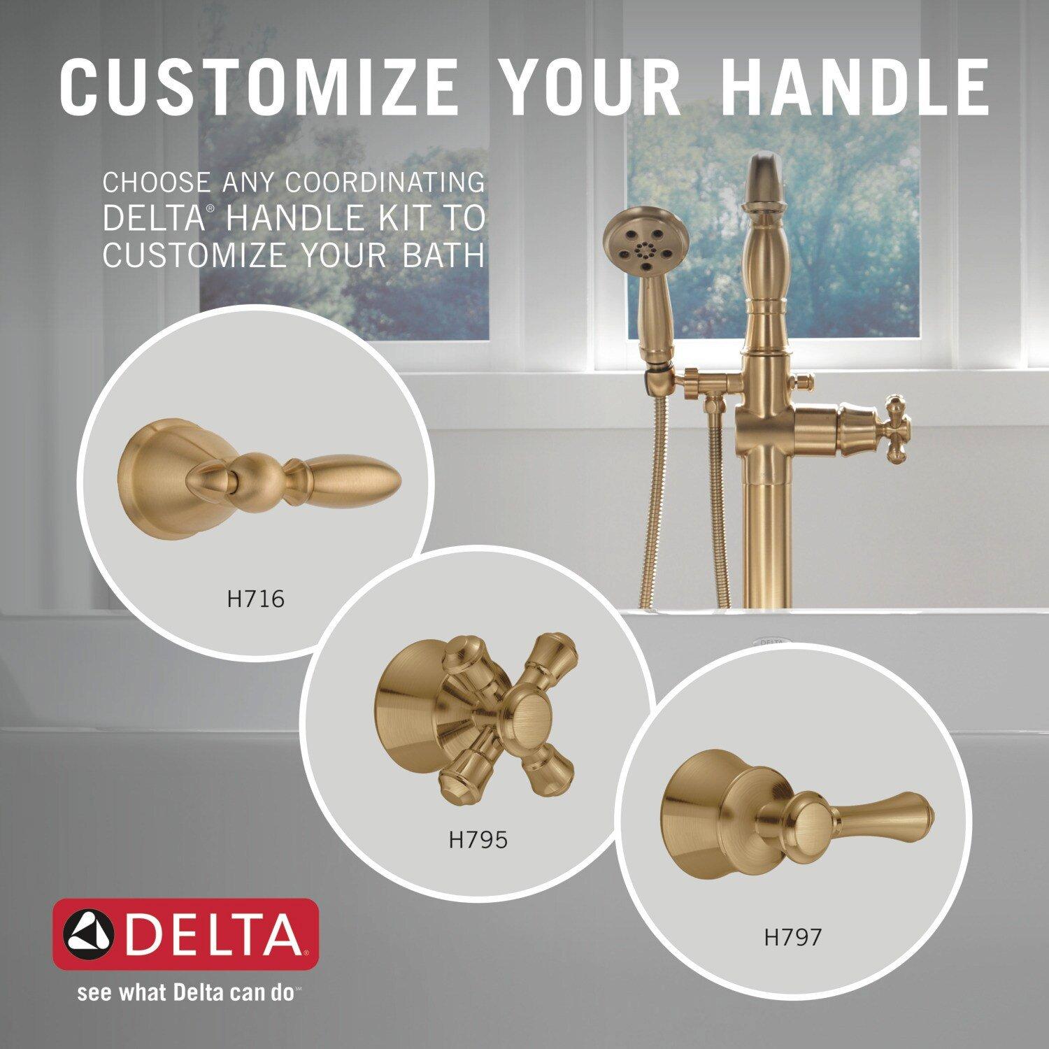 Delta Faucet Champagne Bronze Single Handle Floor Mount Filler 