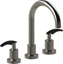 Rubinet Faucet Company Matte Black Widespread Bathroom Sink Faucet with Double Lever Handle 