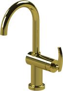 Centerset Bathroom Sink Faucet with Single Lever Handle in Bright Brass
