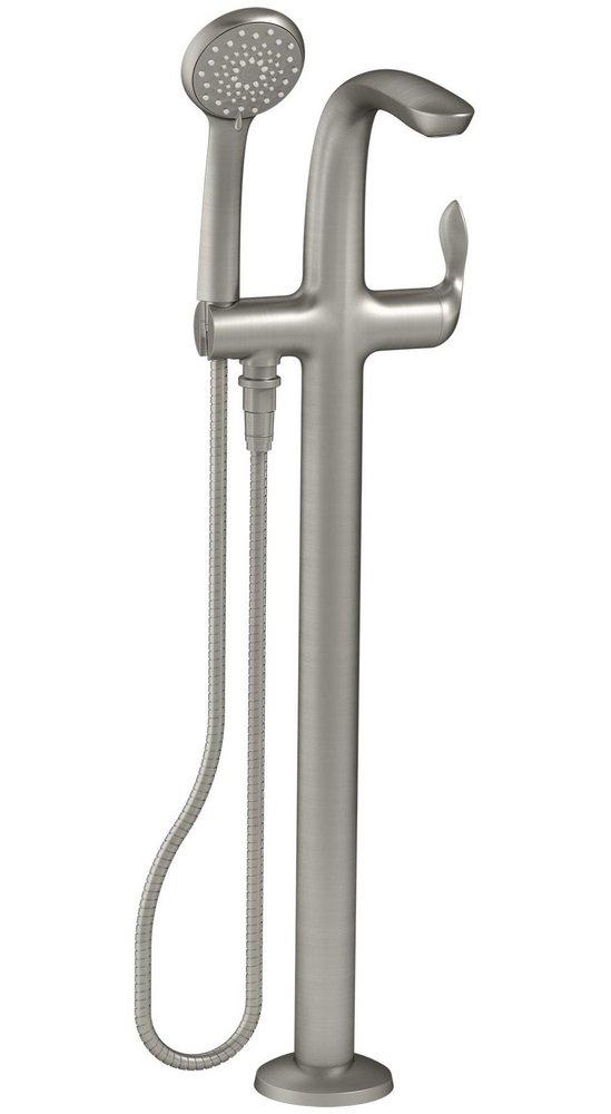 KOHLER Vibrant&reg; Brushed Nickel Single Handle Lever Floor Mount Filler 