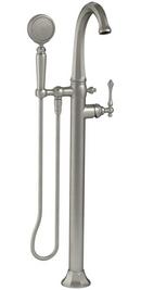 KOHLER Vibrant&reg; Brushed Nickel Single Handle Lever Floor Mount Filler 