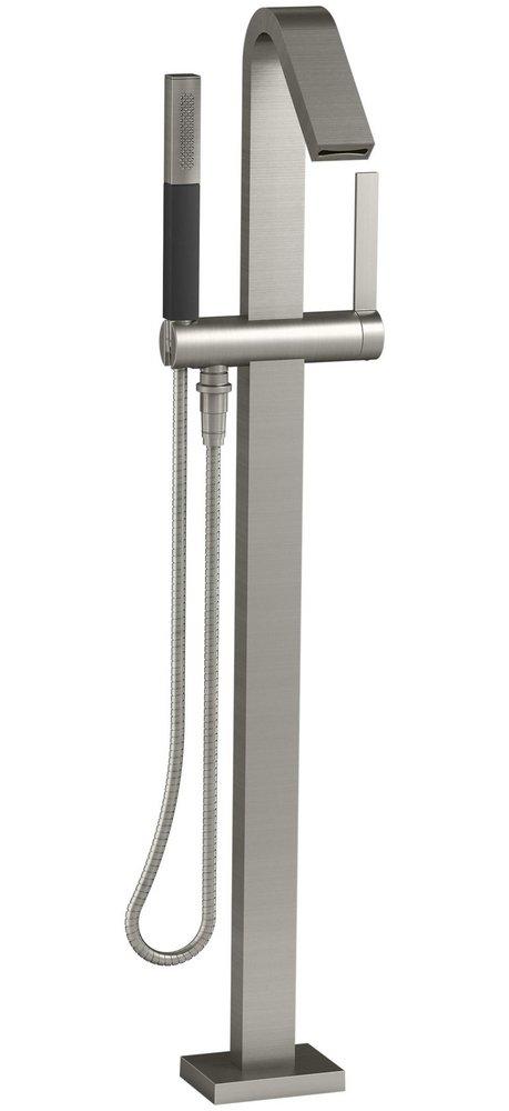KOHLER Vibrant&reg; Brushed Nickel Single Handle Lever Floor Mount Filler 