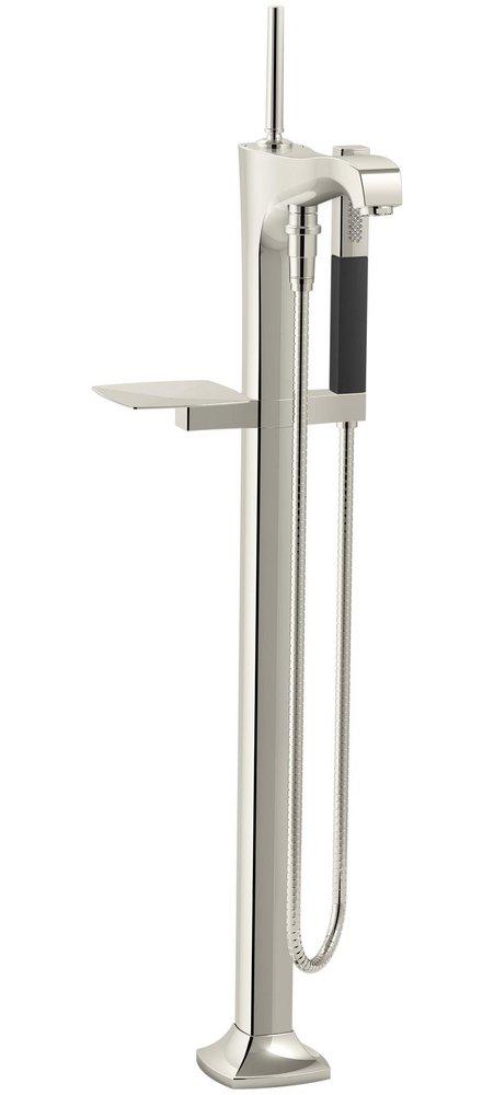 KOHLER Vibrant&reg; Polished Nickel Single Lever Handle Floor Mount Filler Trim Only 