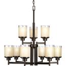 Progress Lighting Antique Bronze 60W 9-Light Medium E-26 Base Incandescent Chandelier 