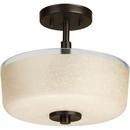 Progress Lighting Antique Bronze 100W 2-Light Medium Incandescent Semi-Flush Ceiling Light 