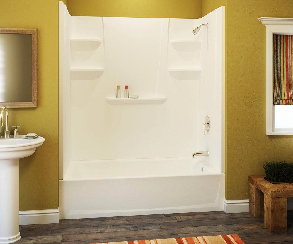 Aquatic White 62 x 24 in. Tub & Shower Wall 