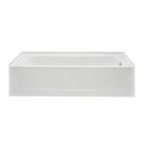 Aquatic Aquatic White 60 x 31-1/4 in. Soaker Alcove Bathtub Right Drain 