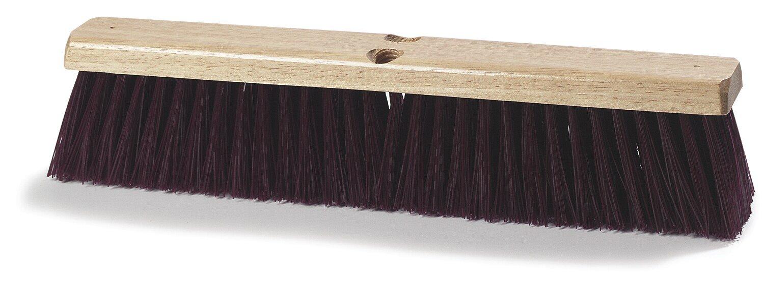 Carlisle Maroon 3-1/4 in. Sweeping and Debris Cleanup Palmyra Fiber, Plastic and Wood Broom in Maroon 