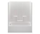60 in. x 35-3/4 in. Tub & Shower Unit in White with Left Drain