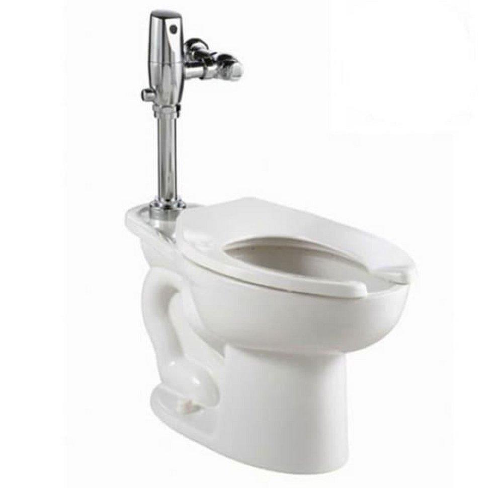 1.1 gpf Elongated Floor Mount Flushometer Toilet in White 