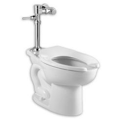 1.28 gpf Elongated Floor Mount Flushometer Toilet in White