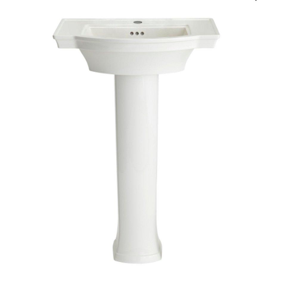 24 x 20 in. Pedestal Bathroom Sink in White 