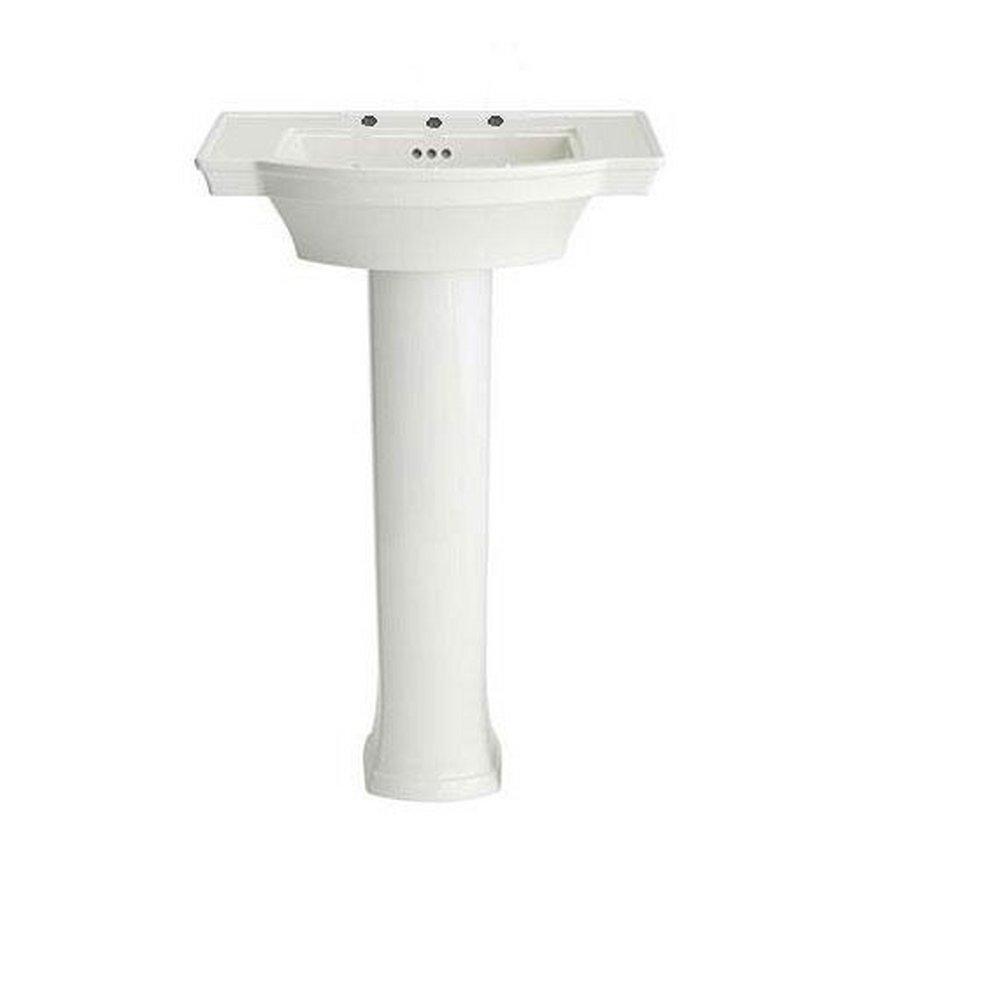 24 x 20 in. Pedestal Bathroom Sink in White 