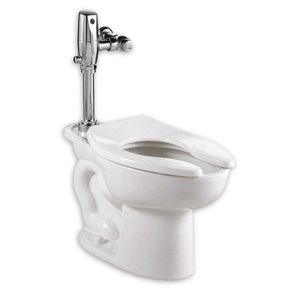 1.28 gpf Elongated Floor Mount Flushometer Toilet in White 