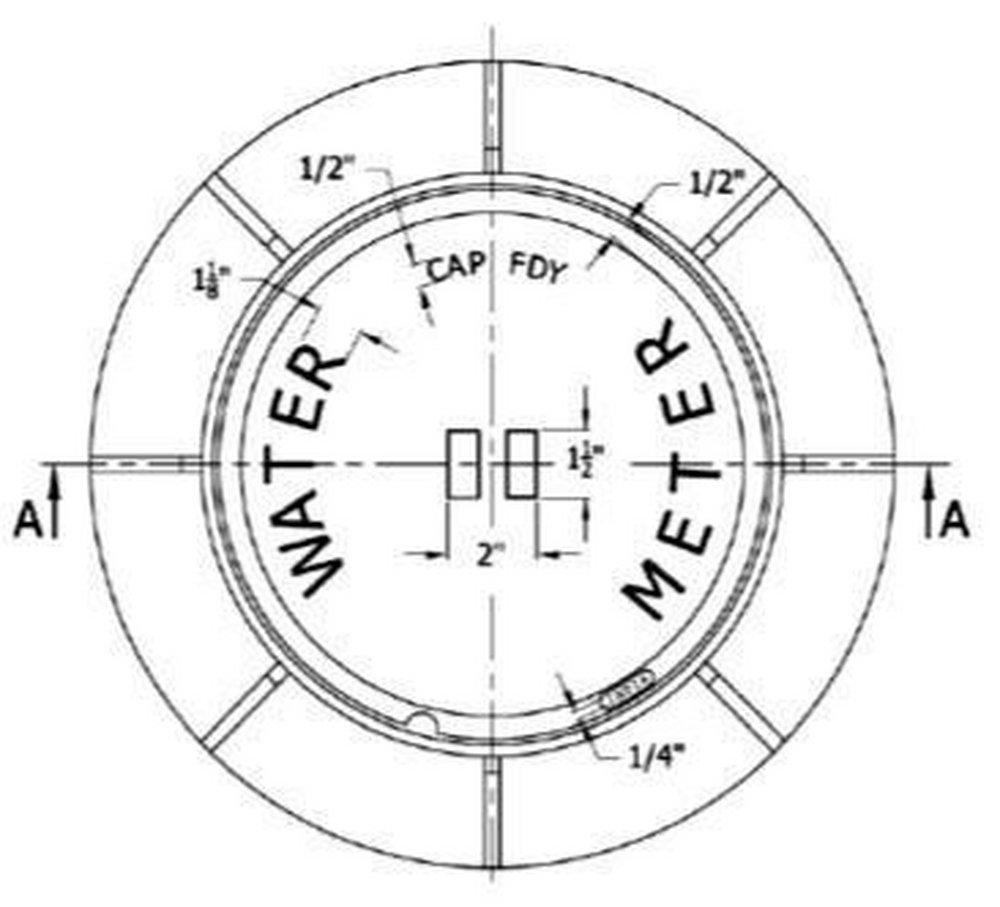 Capitol Foundry of Virginia Grey Water Meter Box Frame and Cover 