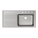 Elkay Lustrous Satin 43 x 22 in. Stainless Steel Single Bowl Drop-in Kitchen Sink in Lustrous Satin 