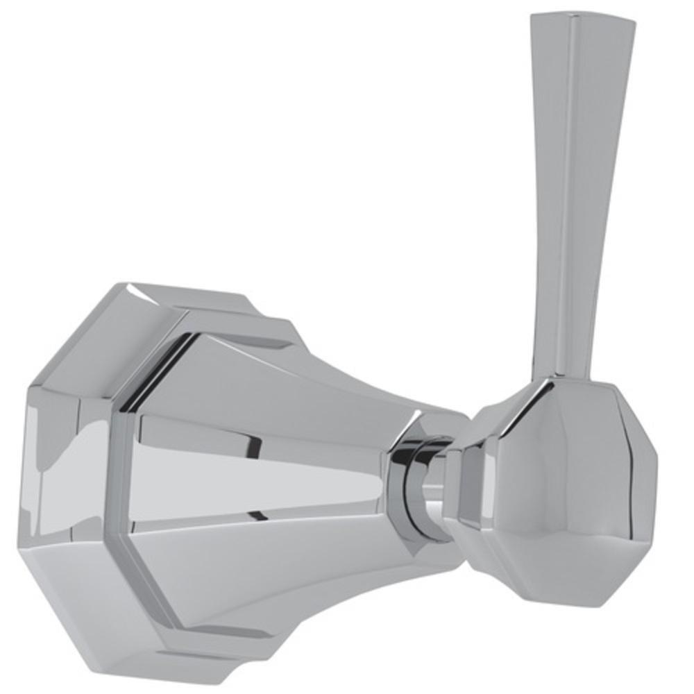Perrin & Rowe&reg; Polished Chrome Diverter and Flow Control Trim with Single Lever Handle for U.324OR and R1040R Rough Valves and U.5542NVO, R1062BO and U.5562NBO Diverter Valves 