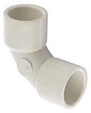 White Socket Sweep Straight Schedule 40 PVC 90 Degree Elbow 