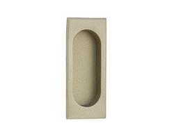 Brass Rectangular Flush Pull in Satin Nickel