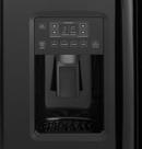 GE&reg; Black 35-3/4 in. 14.08 cu. ft. Counter Depth and Side-By-Side Refrigerator 