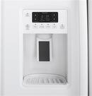 GE&reg; White 35-3/4 in. 14.08 cu. ft. Counter Depth and Side-By-Side Refrigerator 