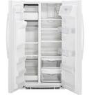GE&reg; White 35-3/4 in. 14.08 cu. ft. Counter Depth and Side-By-Side Refrigerator 