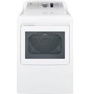 27 in. 7.4 cu. ft. Gas Dryer in White on White/Silver