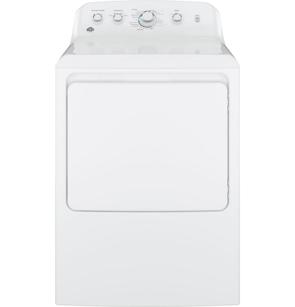 GE&reg; White 27 in. 6.2 cu. ft. Electric Dryer 