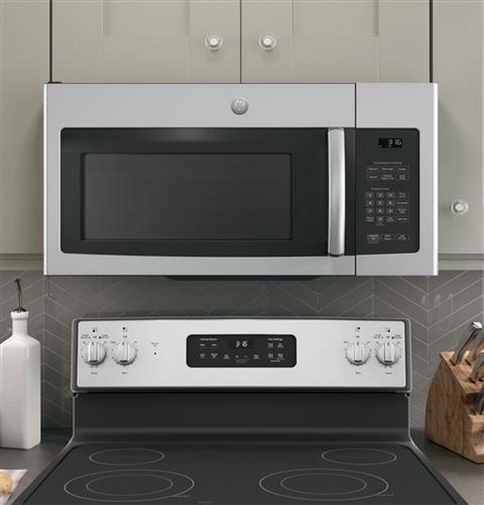 GE&reg; Stainless Steel 1.6 cu. ft. 950 W External Over-the-Range Microwave 